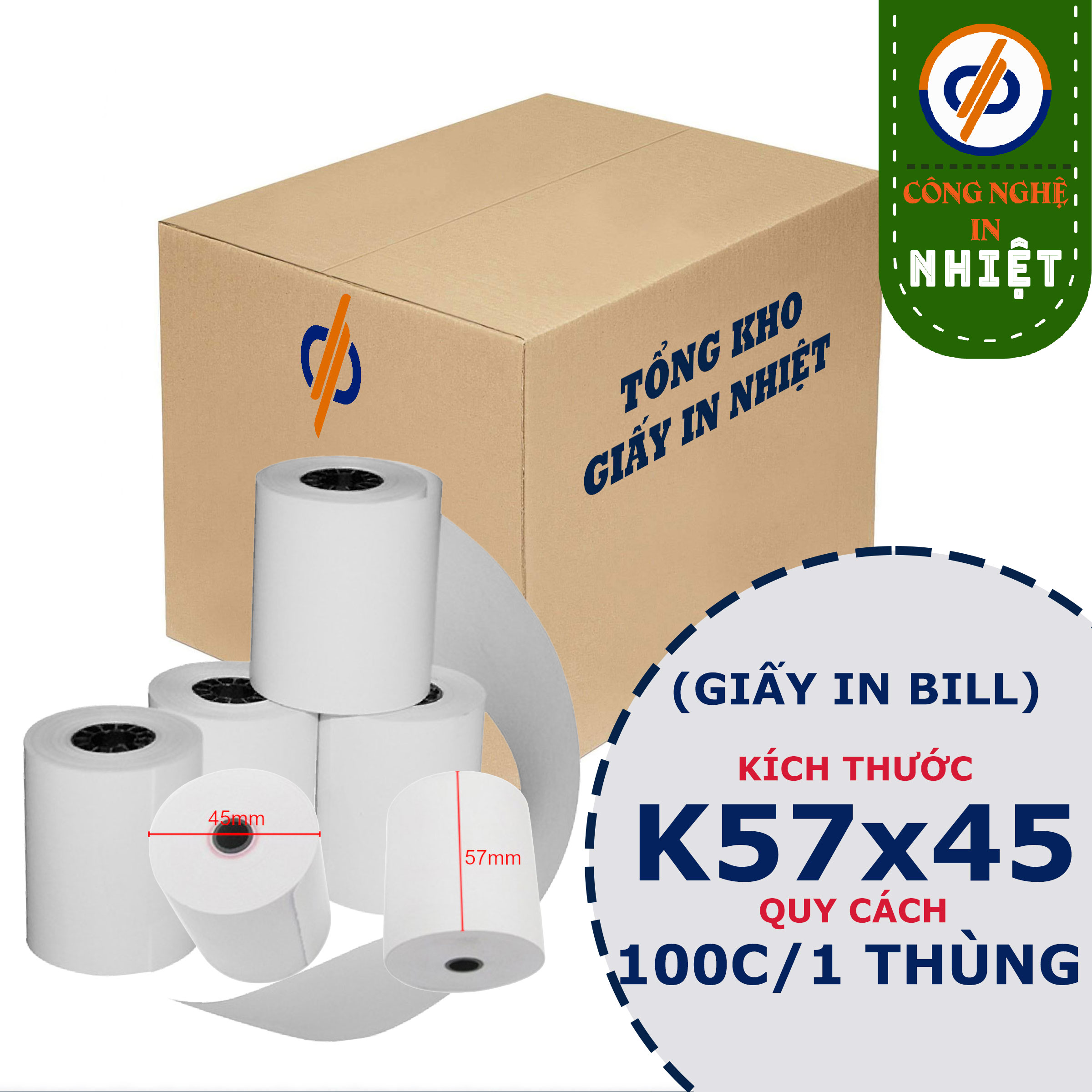 Giấy in hóa đơn K57 - giấy in bill