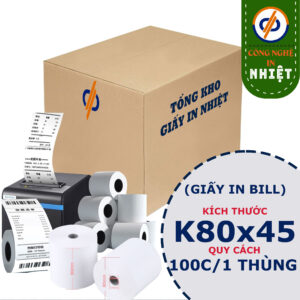 Giấy in hóa đơn K80 - giấy in bill, in hóa đơn siêu thị