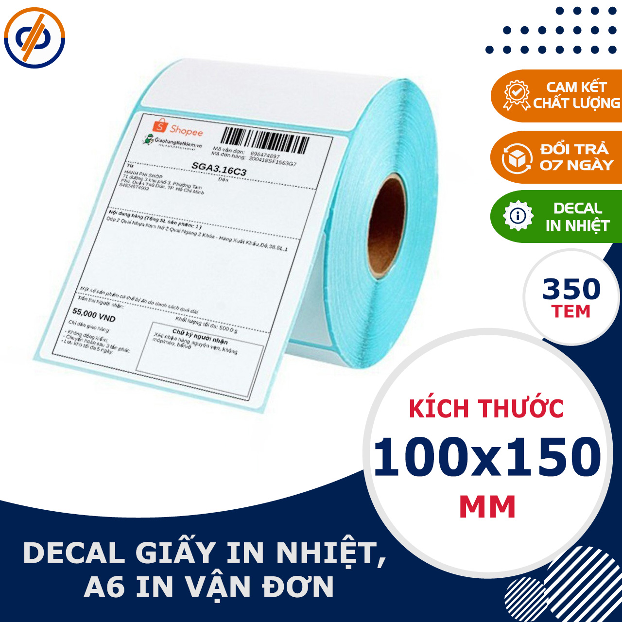 Giấy In Nhiệt 100x150mm(A6) - Giấy in đơn hàng, Mã vận đơn TMĐ - Ảnh 3