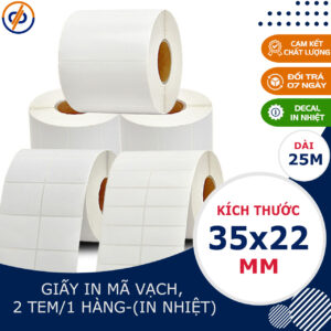 Alternative view of Giấy in mã vạch 2 tem 35x22mm